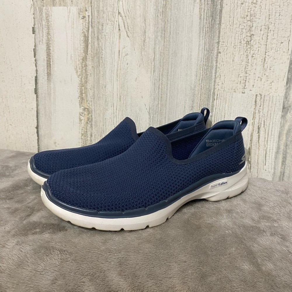 Skechers Air-Cooled GOGO Mat Navy Slip-On Shoes